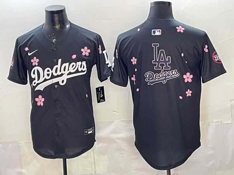 Men Nike 2026 Los Angeles Dodgers Blank Black Sakura Edition Game MLB Jersey 0016->los angeles dodgers->MLB Jersey
